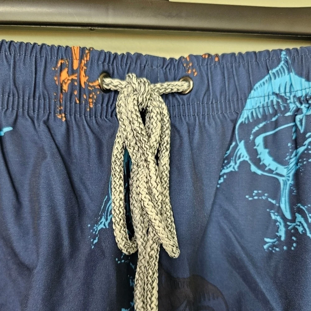 Rainforest Men's Catch Quick Dry Swim Trunks, Swordfish Navy Bering Sea